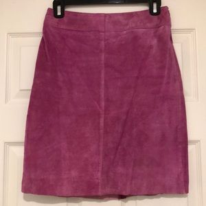 Hot Pink Suede Skirt